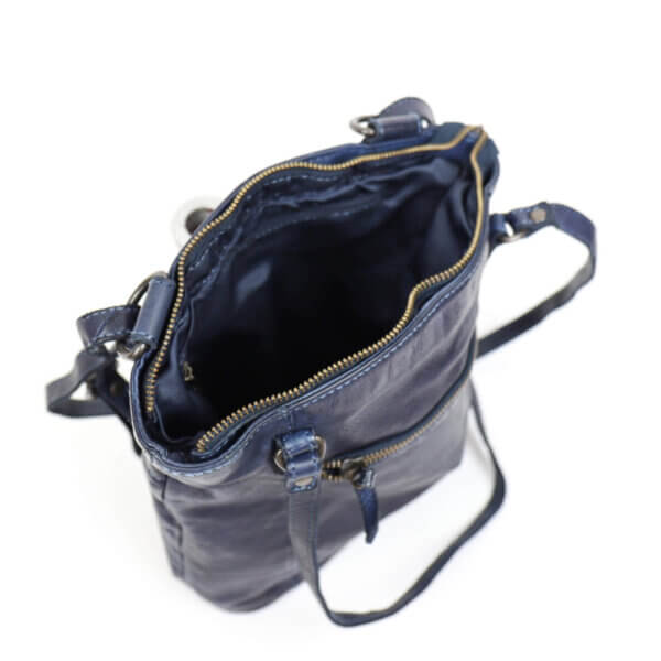 Sandy blau bear design ledertasche lederrucksack