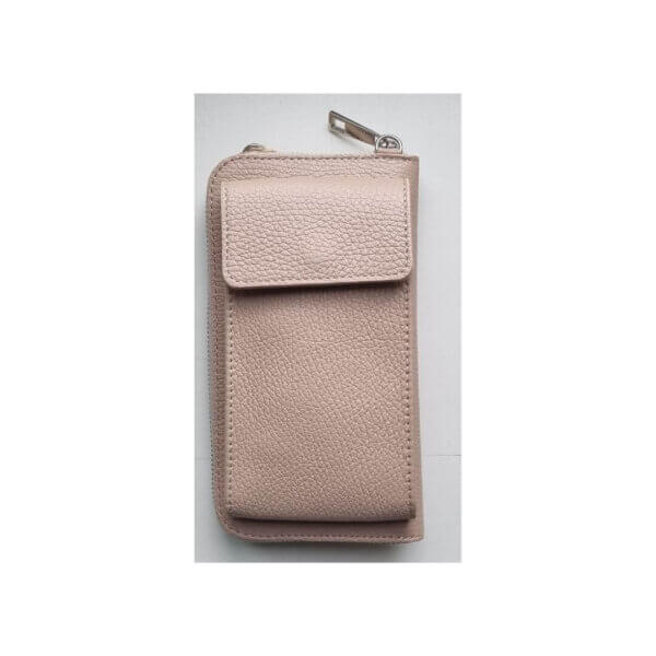 Handytaschen Leder Made in Italy rosa beige weiss Umhängetasche