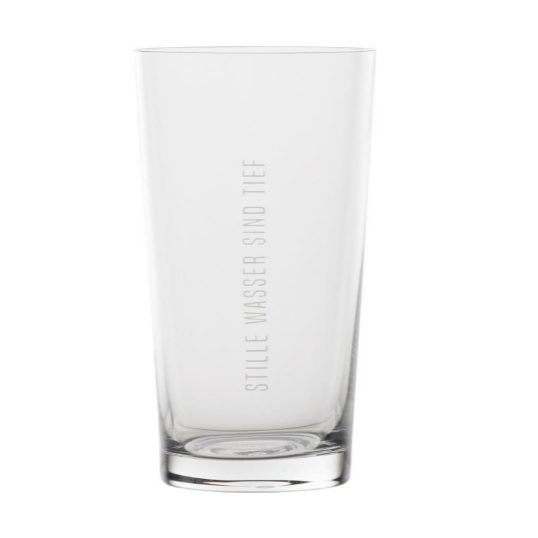 Wasserglas Happy Hour Räder Design Stille Wasser